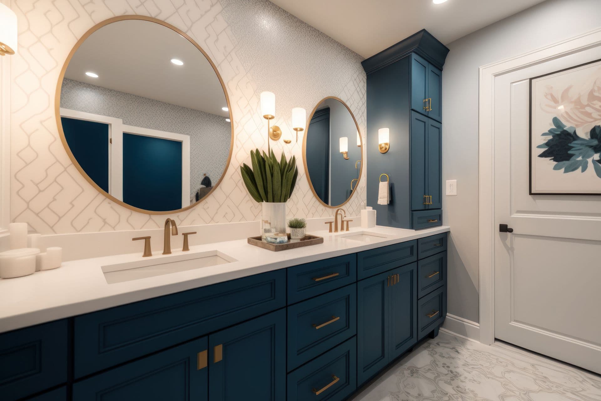 A bathroom after bathroom remodel transformation by Kurtis Kitchen and Bath.