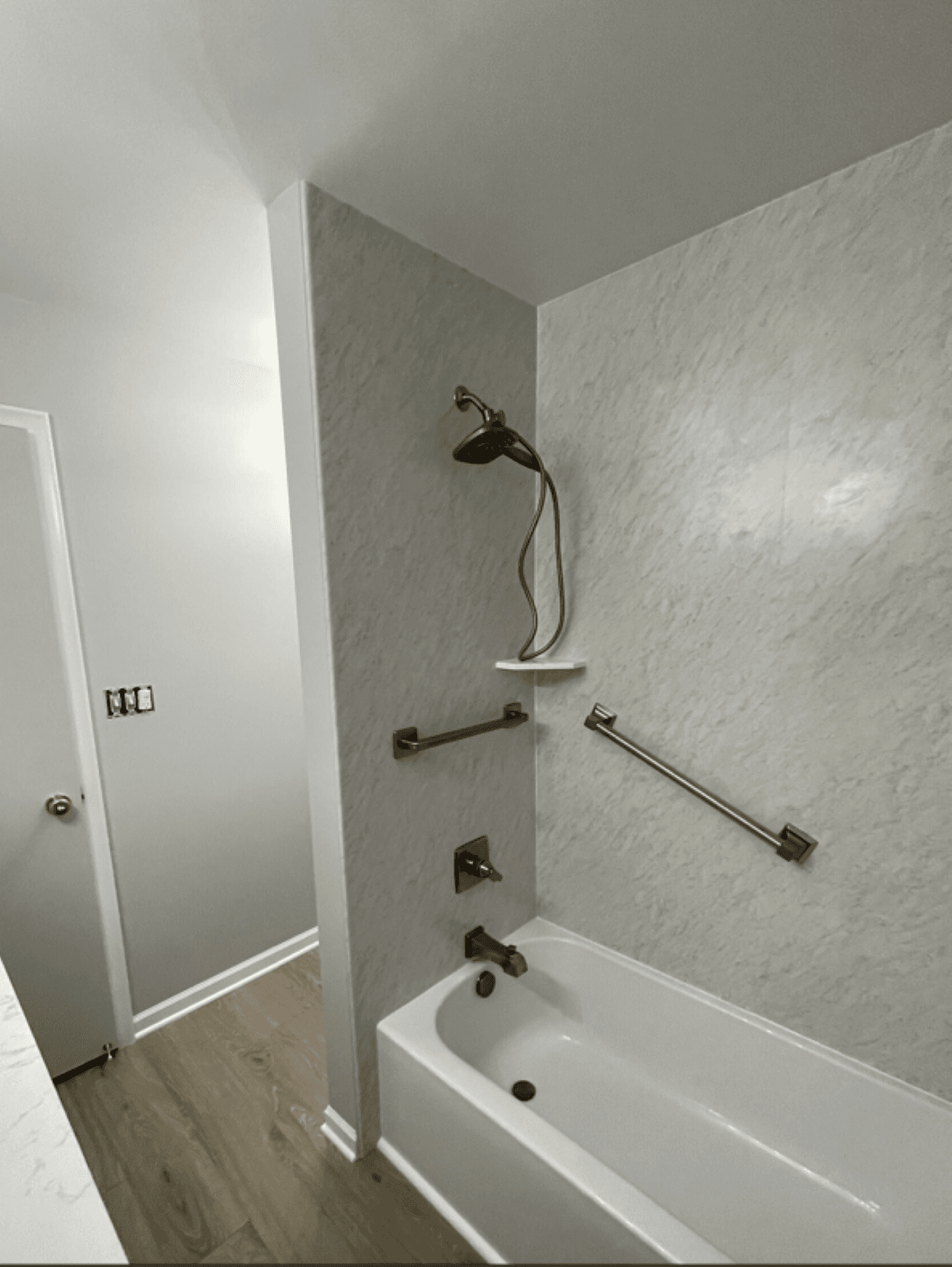 A bathroom after a one day bathroom transformation by Kurtis Kitchen and Bath.