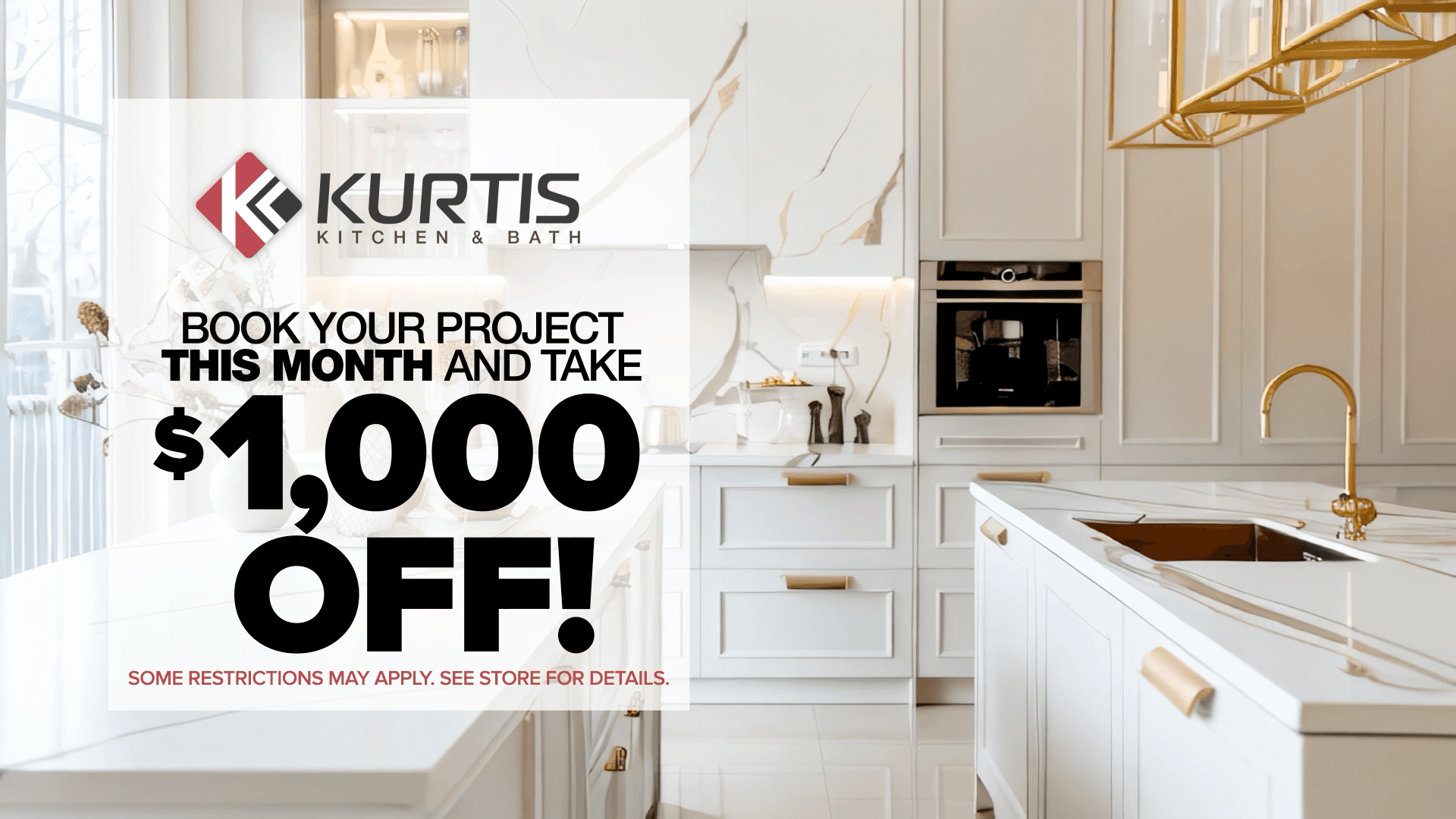 A promotion to Book Your Project This Month and Take $1,000 Off.